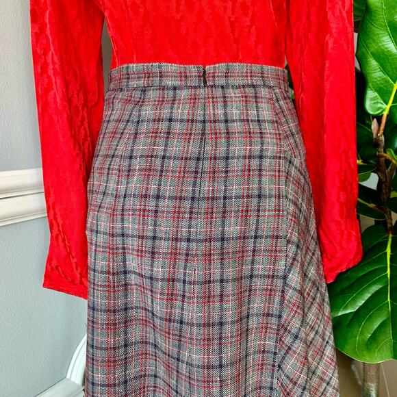 Isabel Marant Diesty Asymmetric Checked Wool Blend Skirt Size 6 - Picture 8 of 12